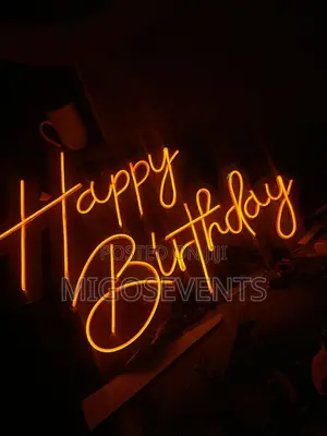 Happy Birthday Neon Light For Rent In Ebuttemetta