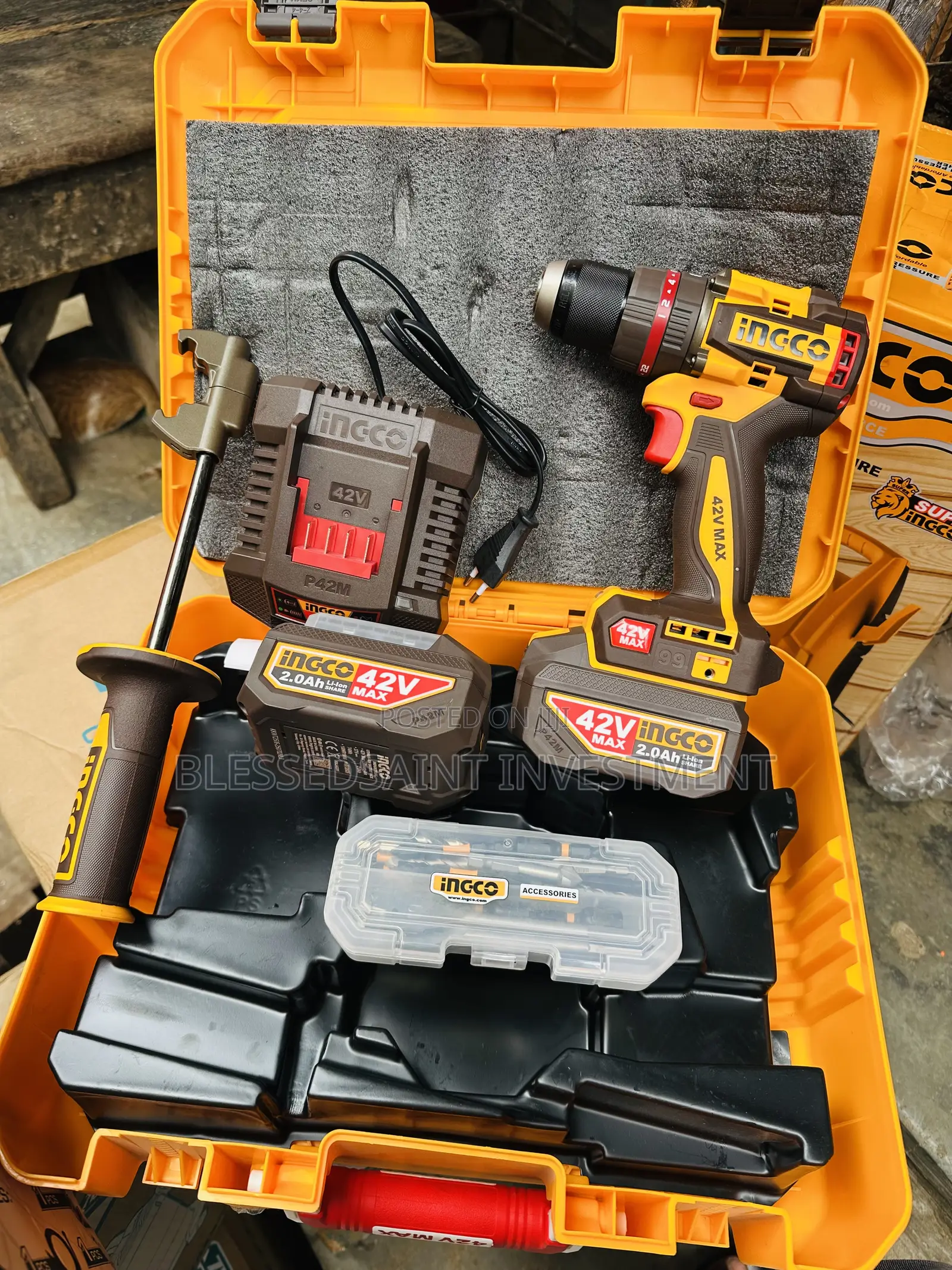 Ingco 42v Compact Brushless Cordless Impact Drill – 99n.M