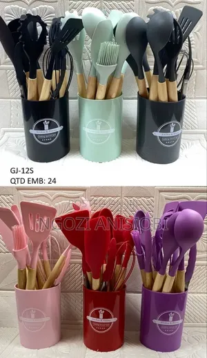 12 Piece Silicone Spoon for Kitchen Use