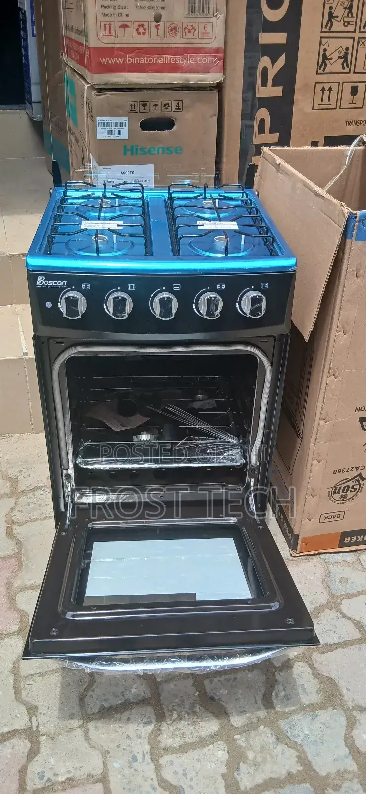 Boscon 50by50/4 Gas Burner Standing Cooker With Oven.