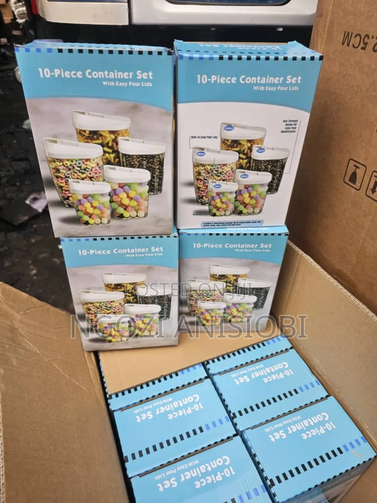 10 Piece Container Set With Easy Pour Lid