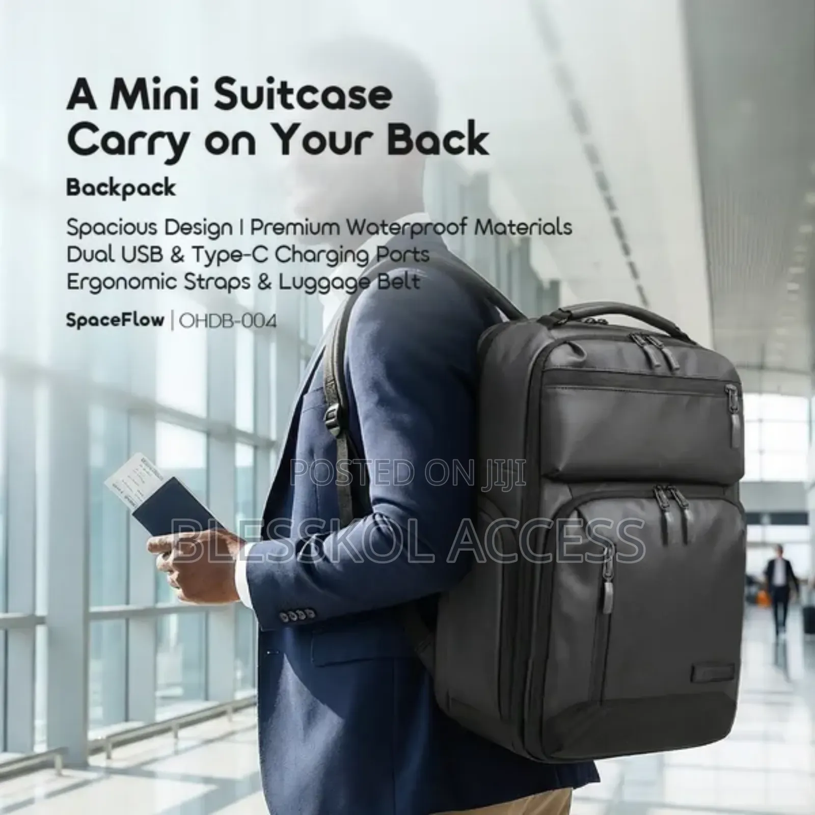 Oraimo Spacefolw Spacious Waterproof Backpack