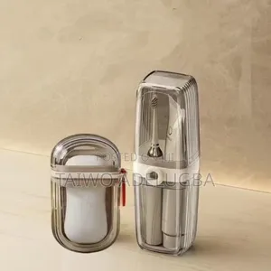2 in 1 Acrylic Luxury Toothbrush Cup and Soap Case Travel Storage Set