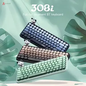 Ajazz 308i Bluetooth Keyboard (84 Keys, Vintage Round Keycaps)