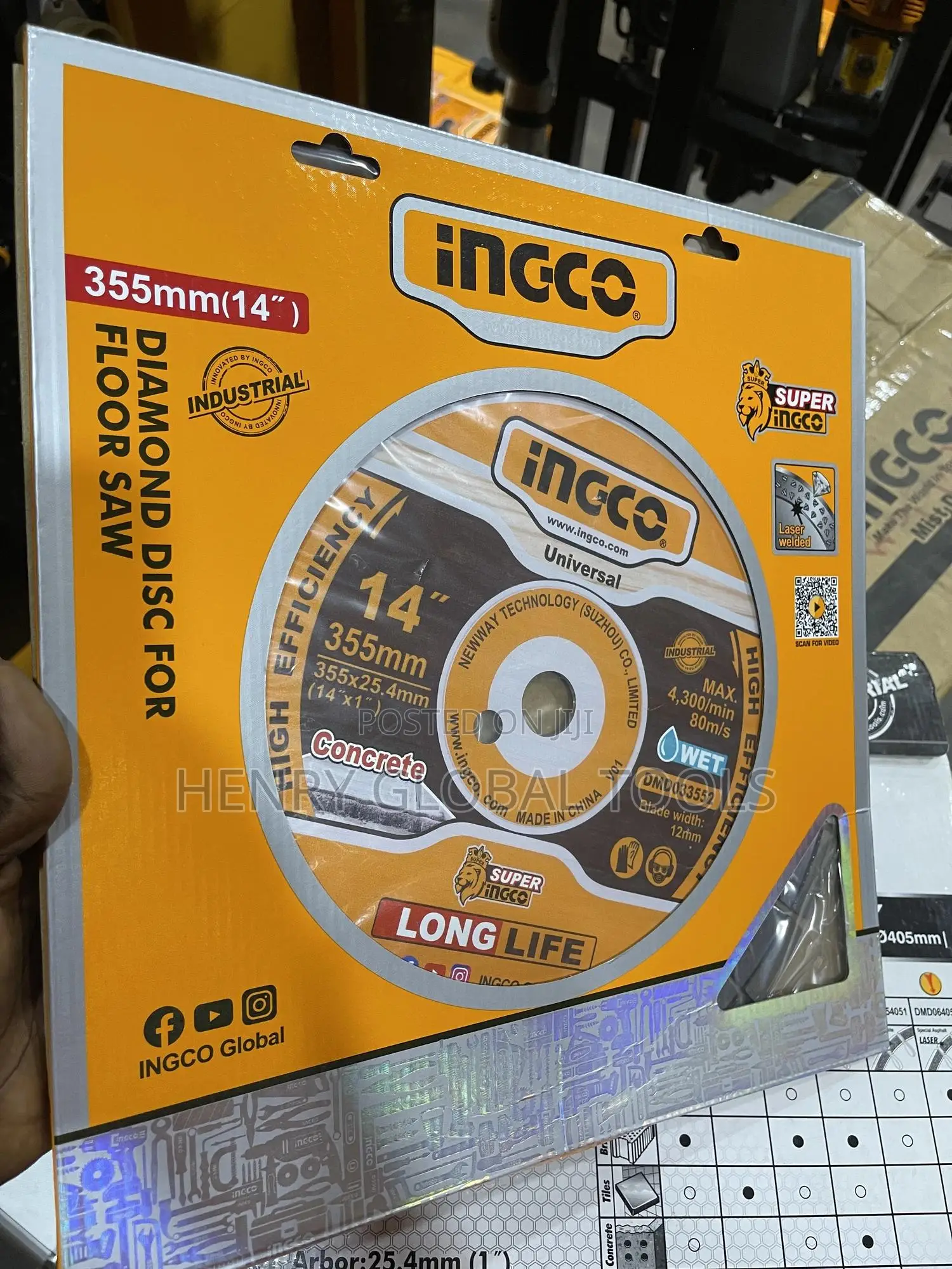 14” Ingco Concrete Cutting Disc