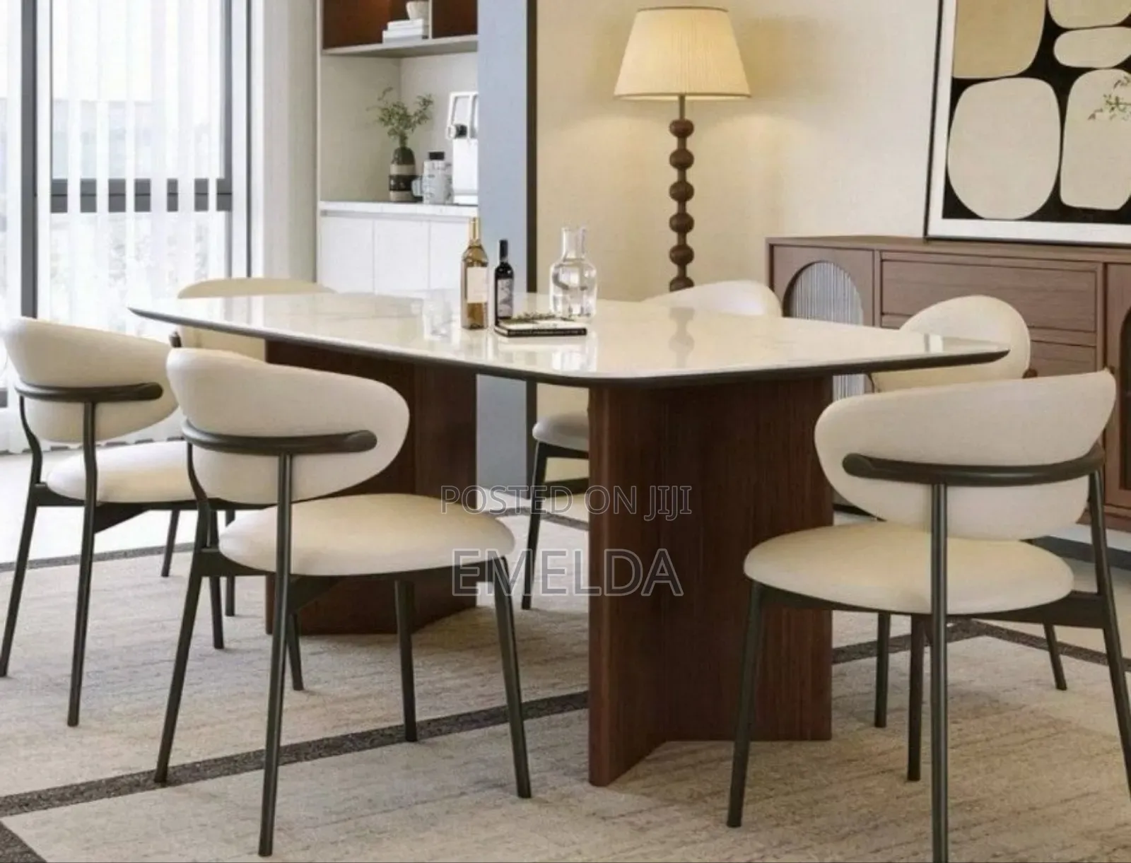 6 Seater Imported Marble Dinning