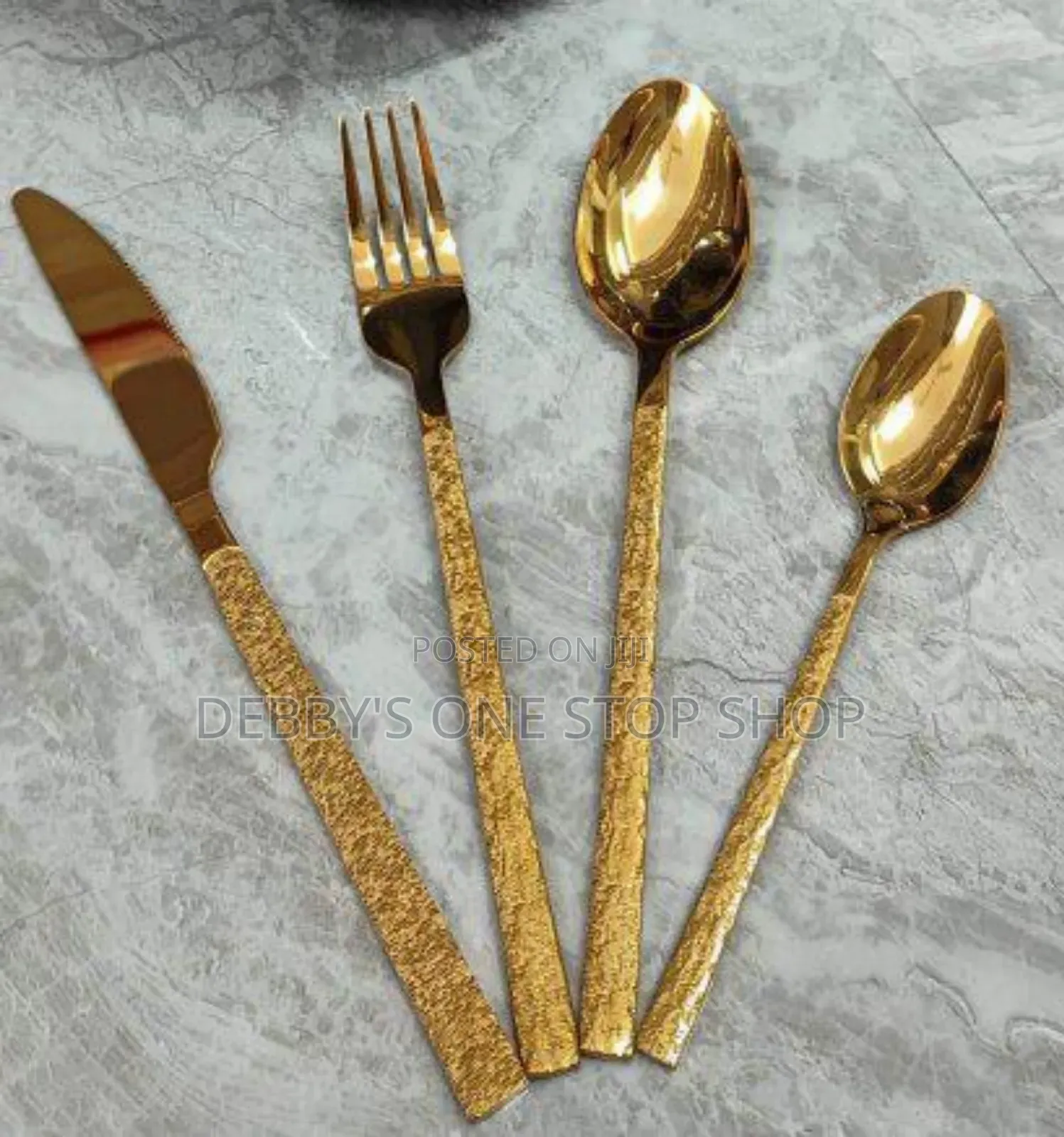 24pcs Rough Handle Cutlery Spoon