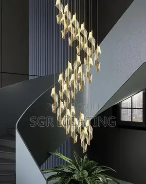 Modern Led Staircase Chandelier Living