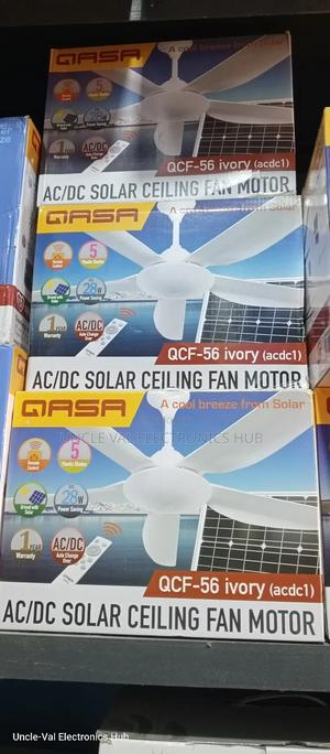 Qasa Ac/Dc Solar Ceiling Fan 56" (Ivory)
