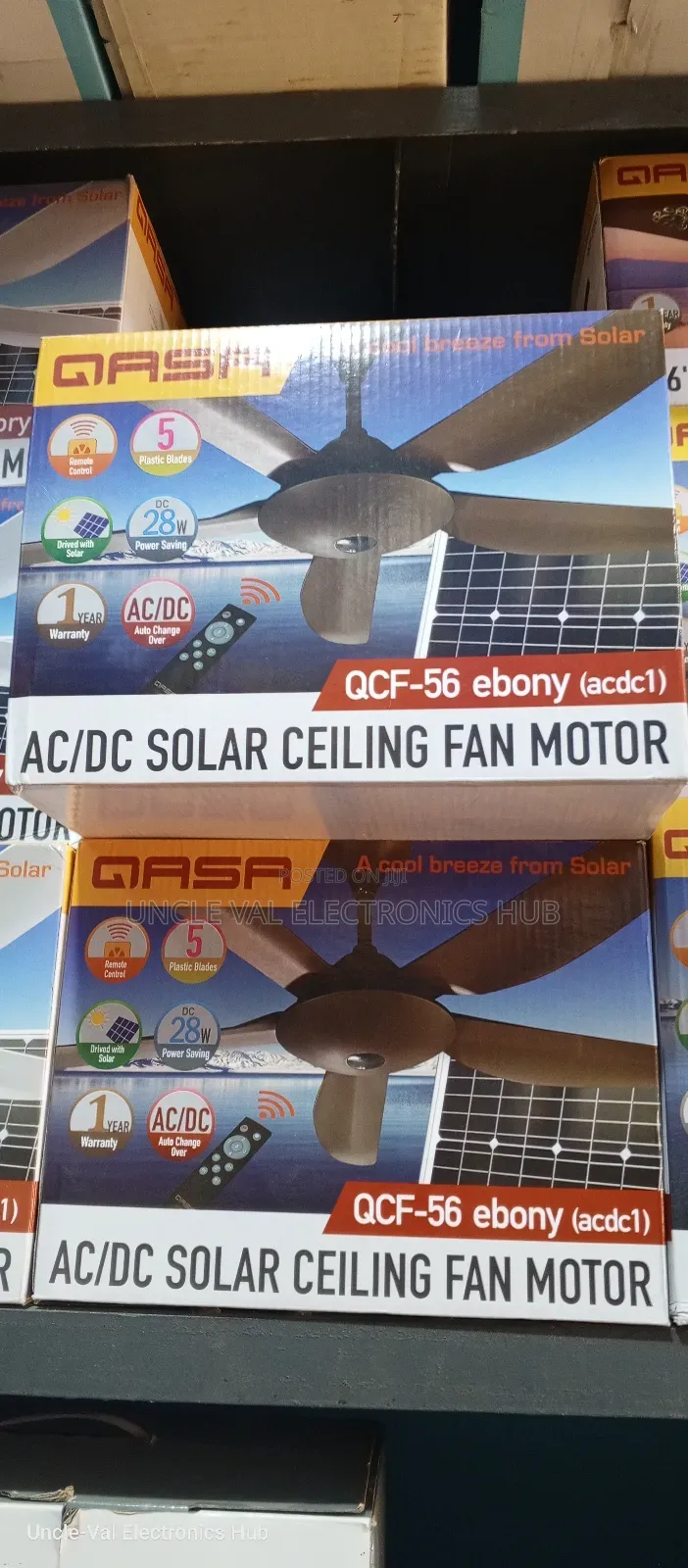 Qasa Ac/Dc Solar Ceiling Fan 56