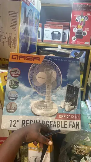 Qasa Rechargeable Table Solar Fan With Bulb