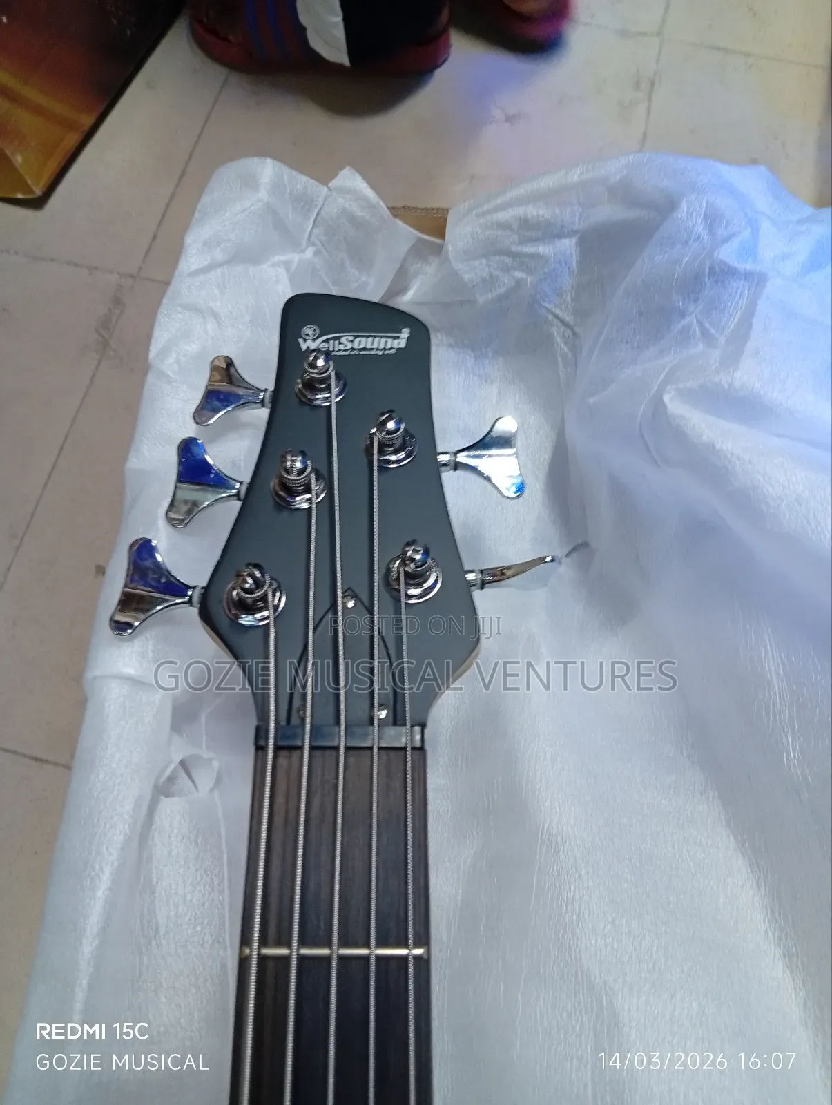 Five String Bass Guitar Wellsound With Clean Sound.