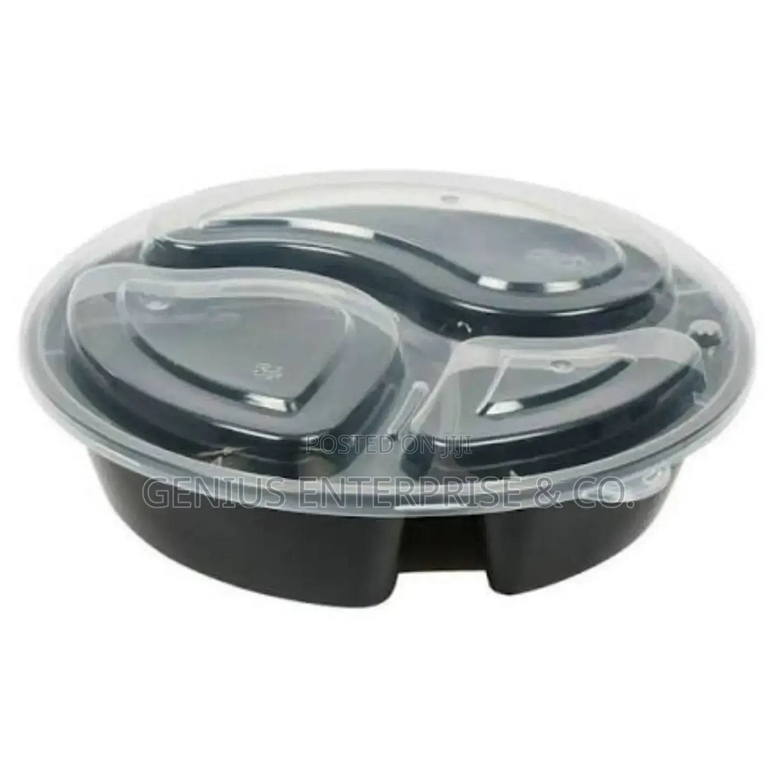 1000ml Microwave Reusable Three Compartment Plates 50pcs