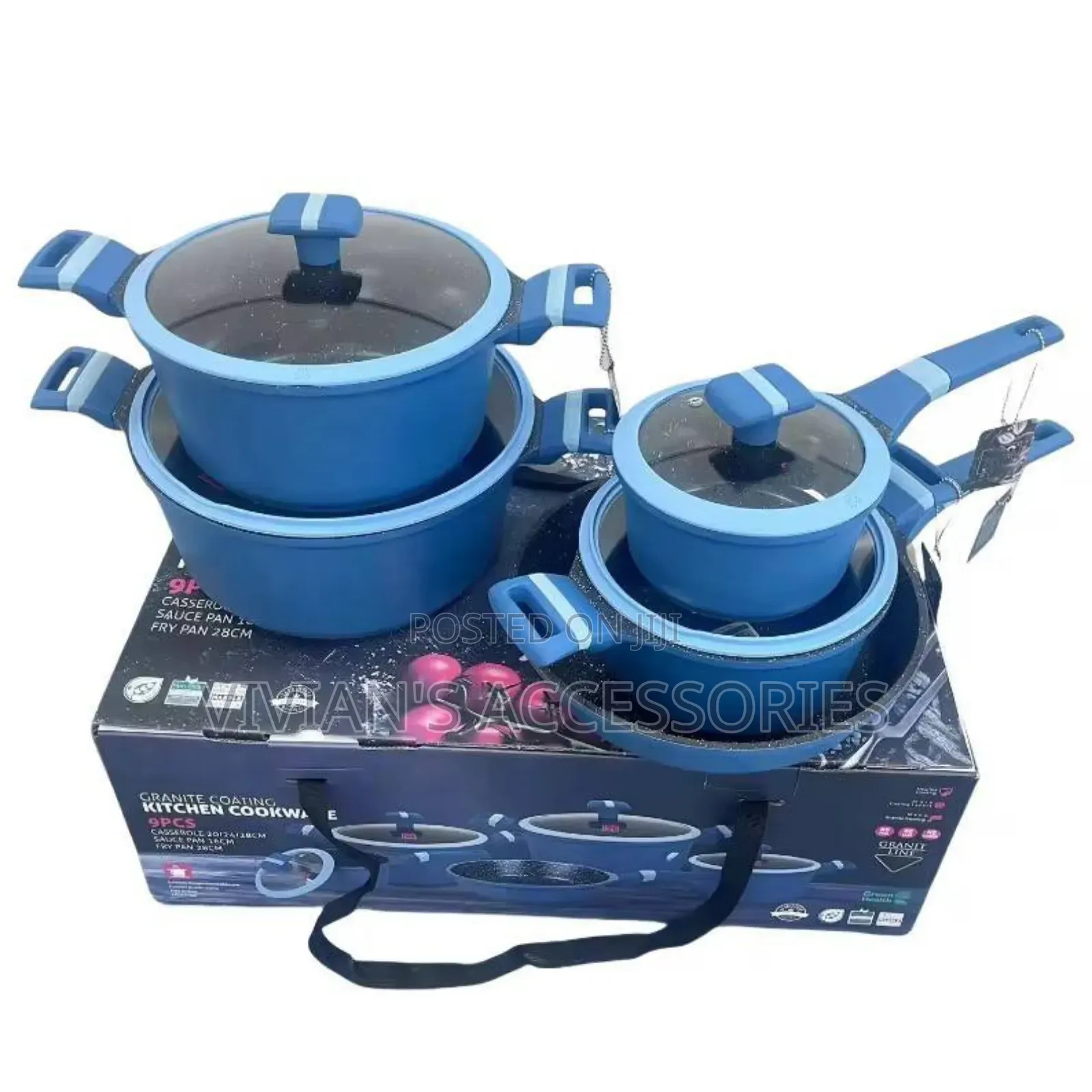 Ucc 9pcs Granite Pot