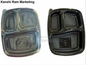 Disposable Takeout Containers 3 Food Portion + Cover (50ps)