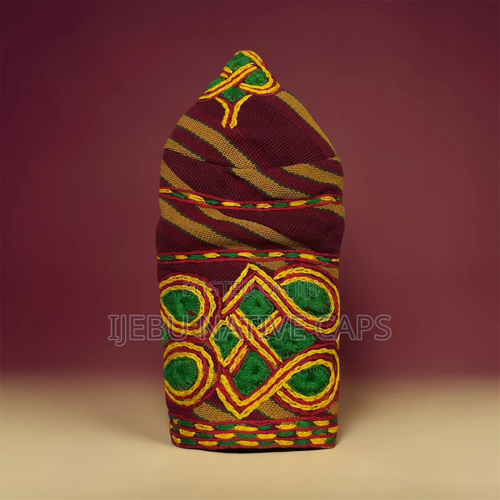 Classic Ijebu Embroidery Cap