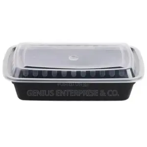 Portable Flat High Profile Quality 1000ml 750ml Black Plate (50pcs)