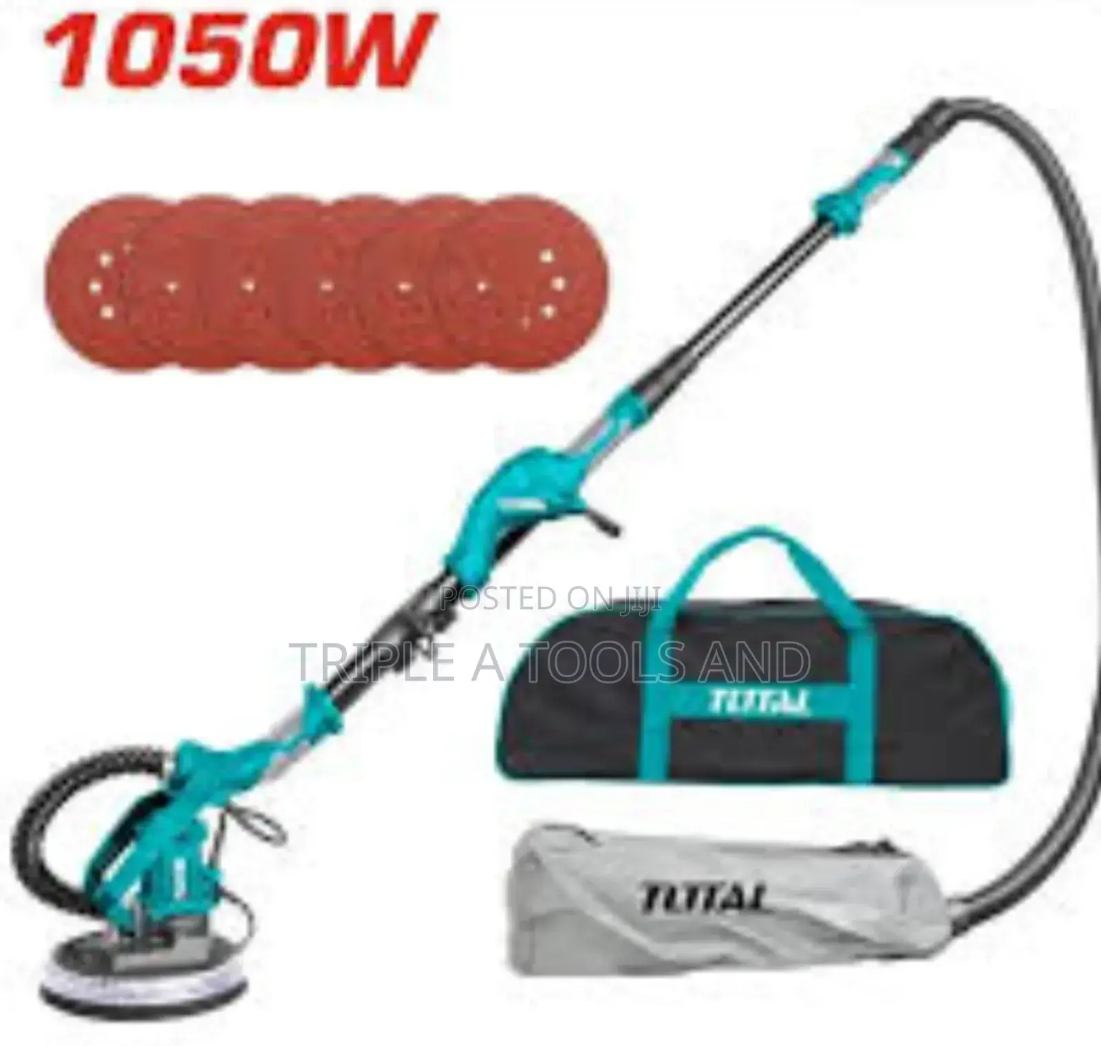 Total 1050w Electric Drywall Sander – With Dust Collection System