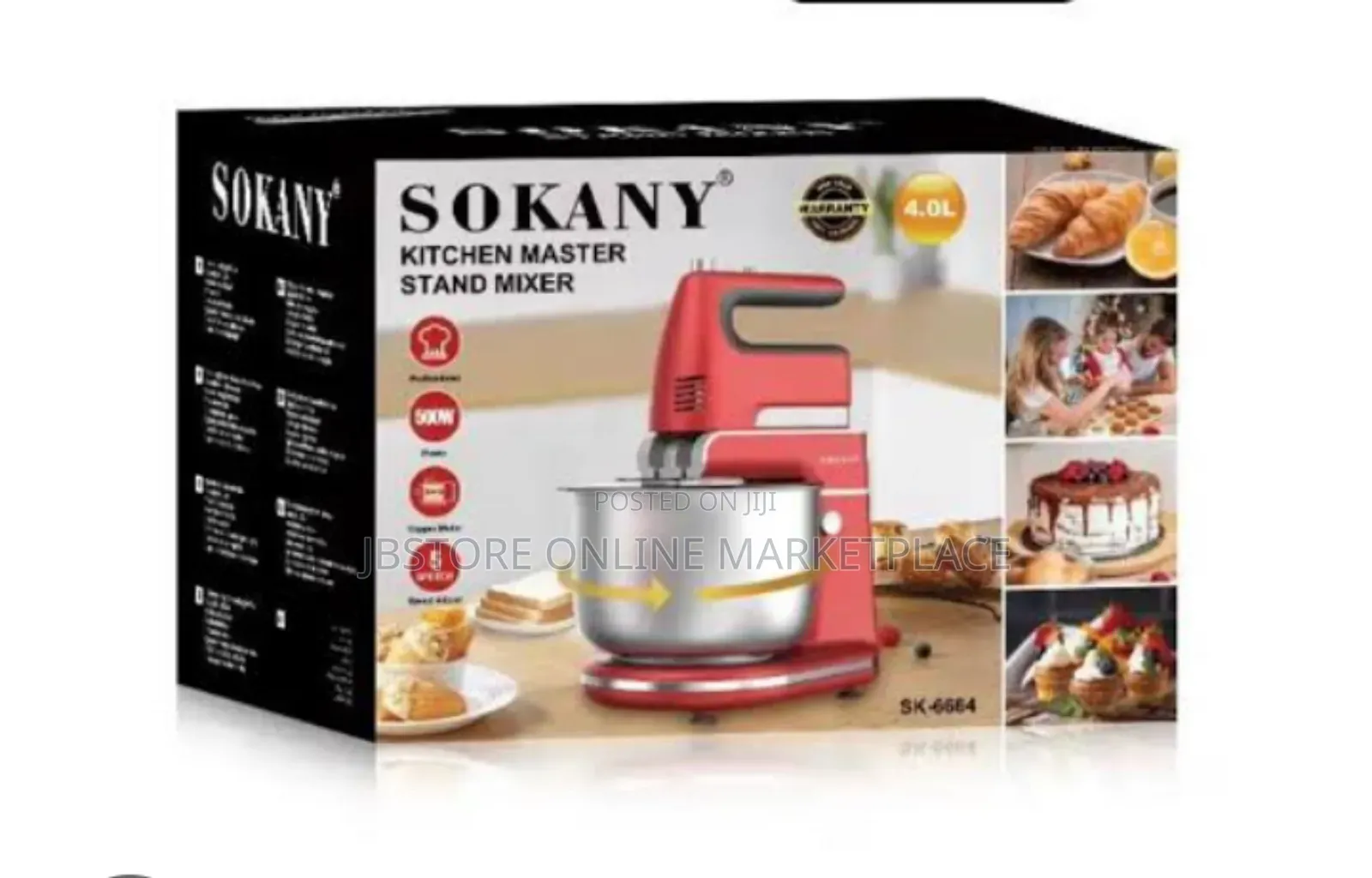 Sokany Kitchen Master Stand Mixer (Model Sk664-)