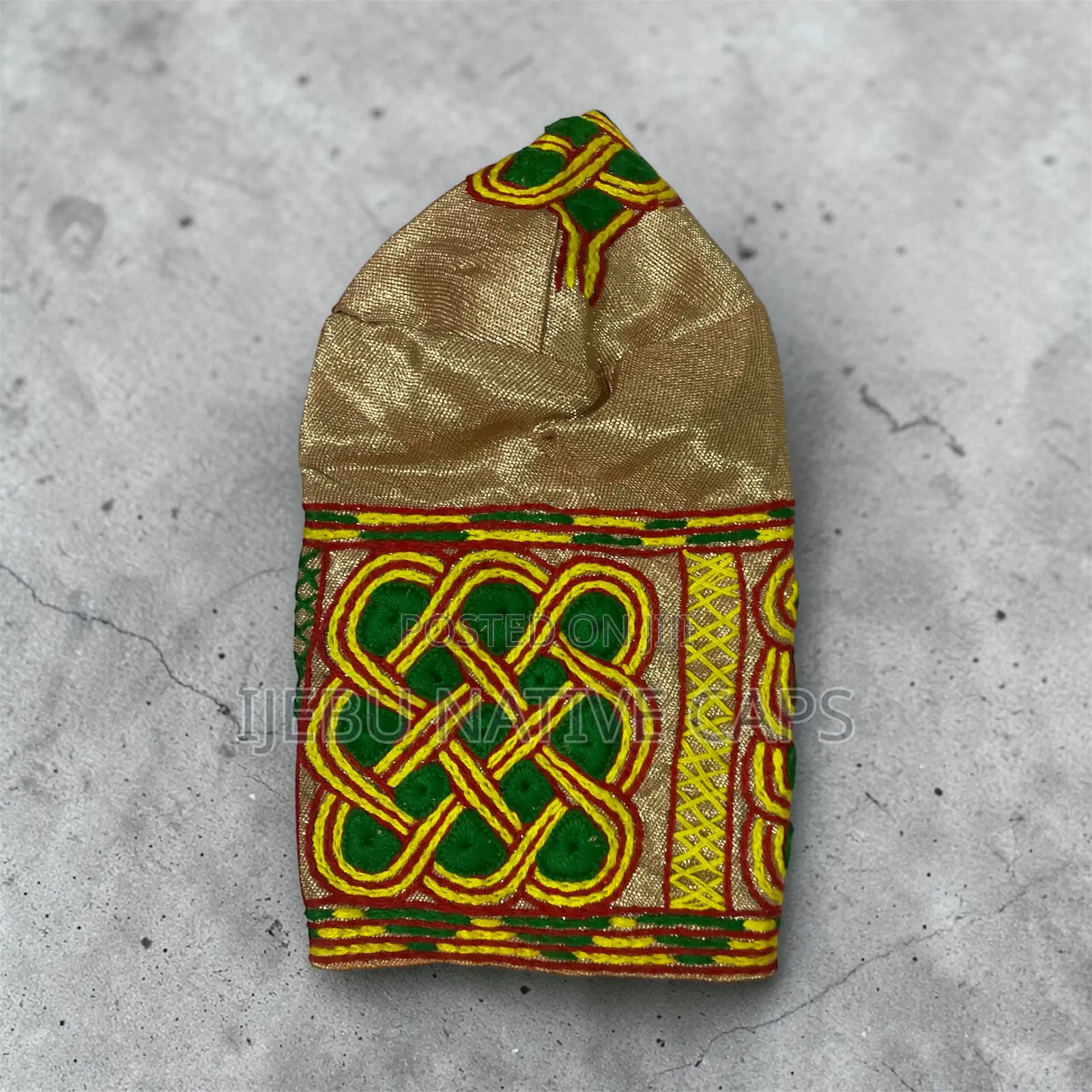 Classic Ijebu Embroidery Cap