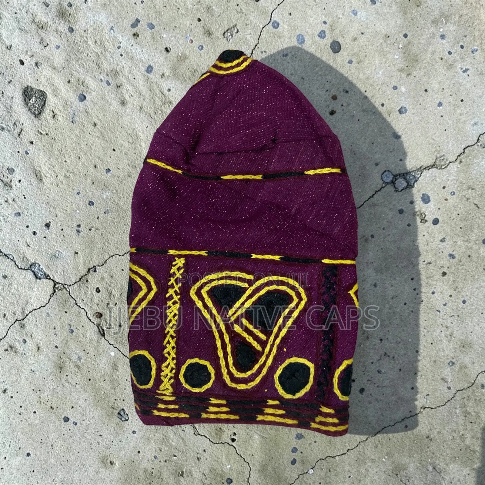 Classic Ijebu Embroidery Cap