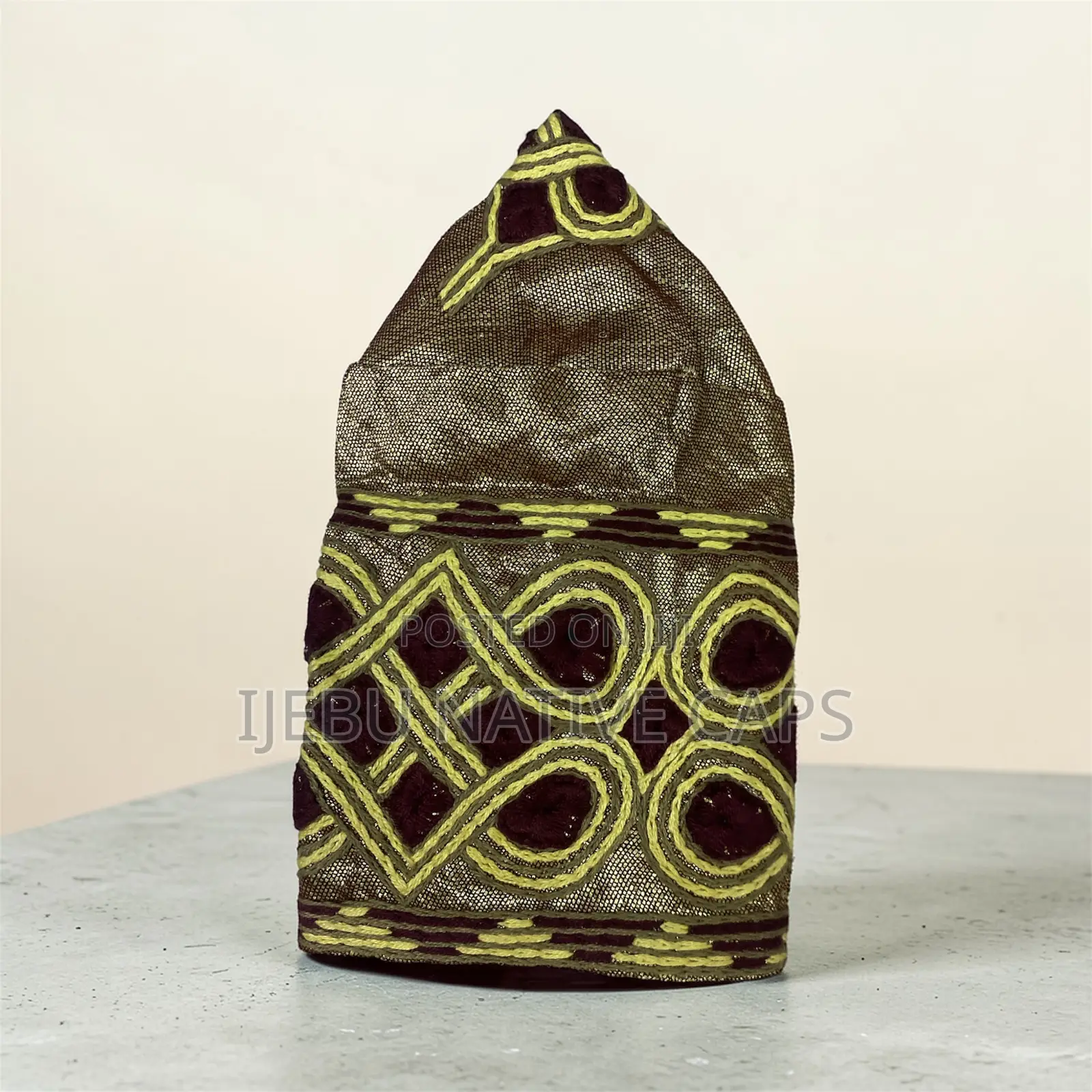 Classic Ijebu Embroidery Cap