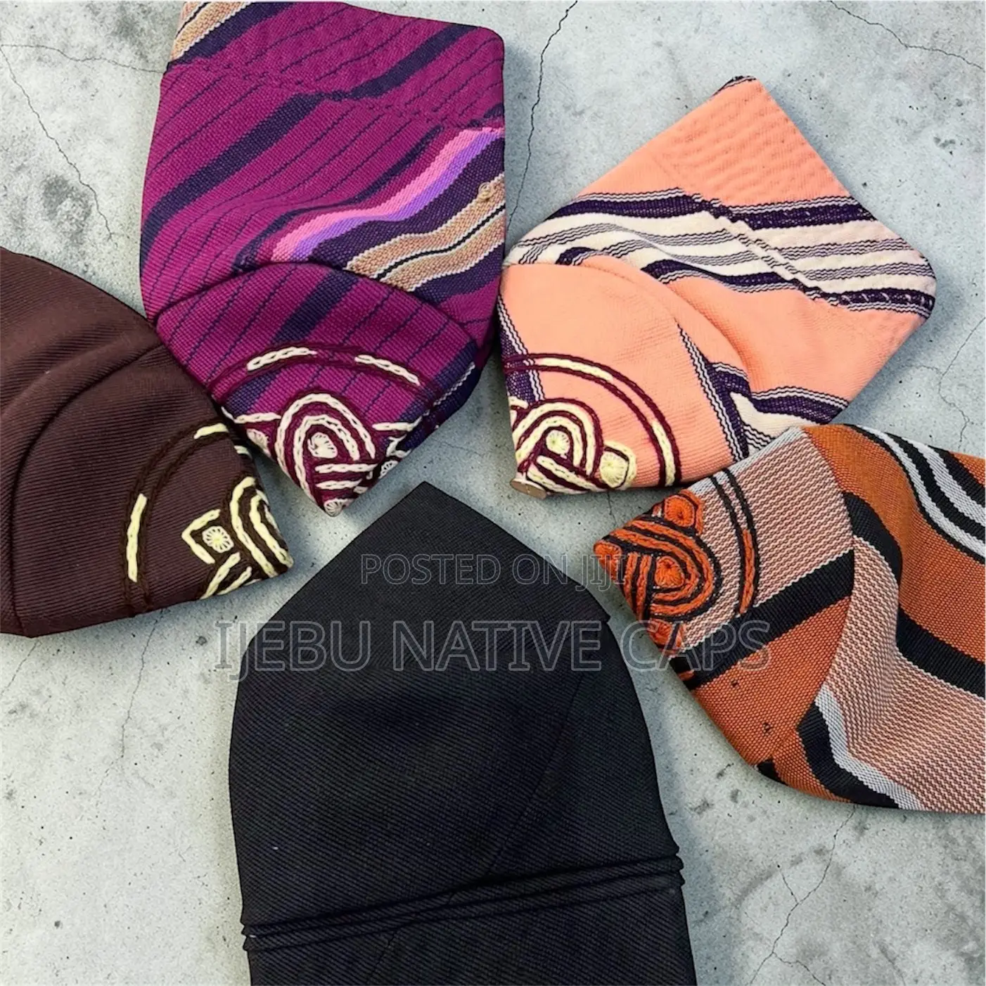 Classic Ijebu Embroidery Cap