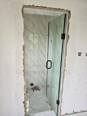 Plain Bathroom Glass Door