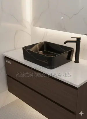 Square Glossy Countertop Basin