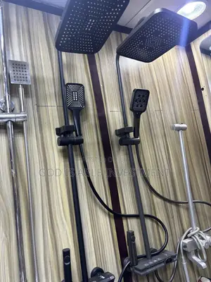 Black Standing Shower