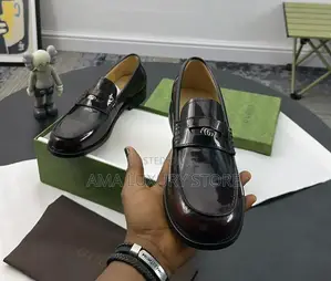 Gucci Luxury Patent Leather Men's Corporate Shoes