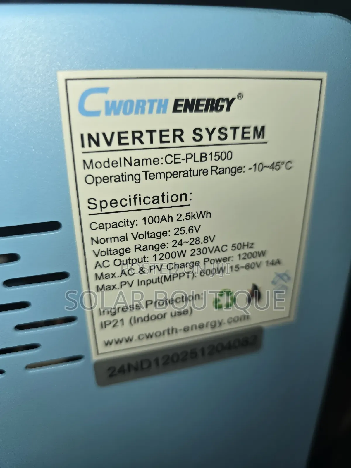 2.5kwh Cworth Solar Power Generator