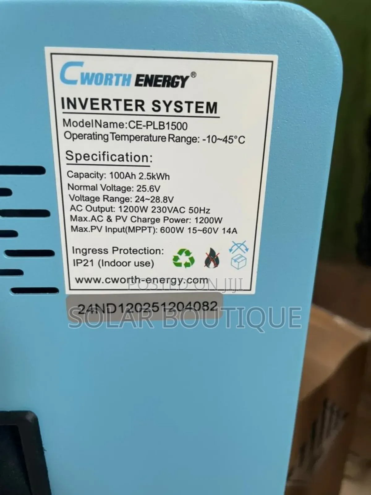 2.5kwh Cworth Solar Power Generator