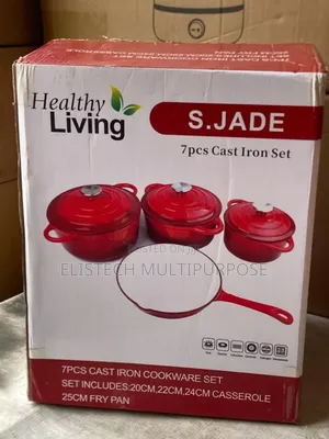 Premium Red Enameled Cast Iron Cookware Set