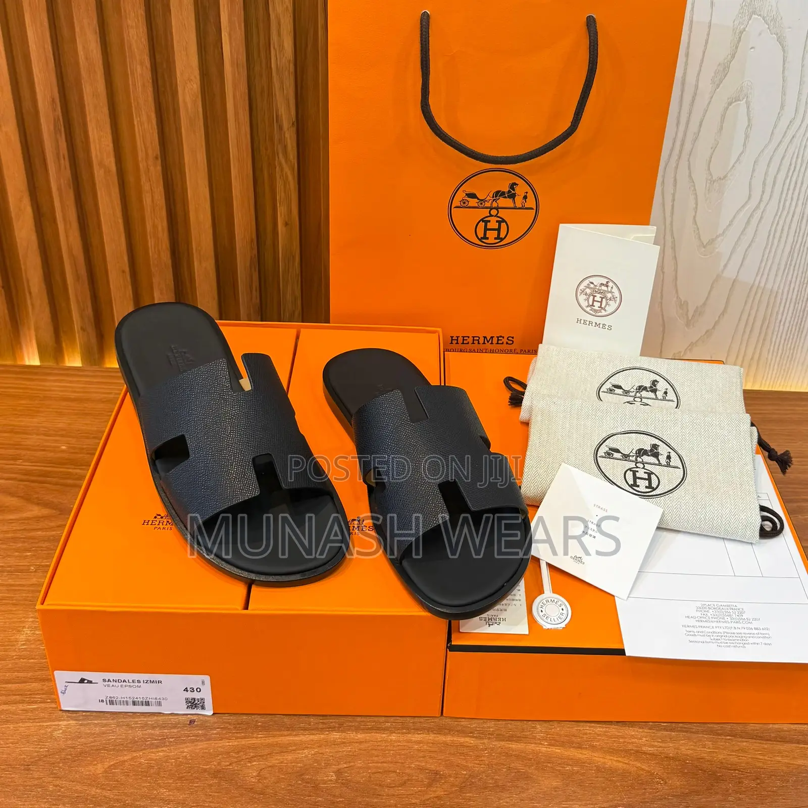 Hermes Leather Slipers 40-46 Available