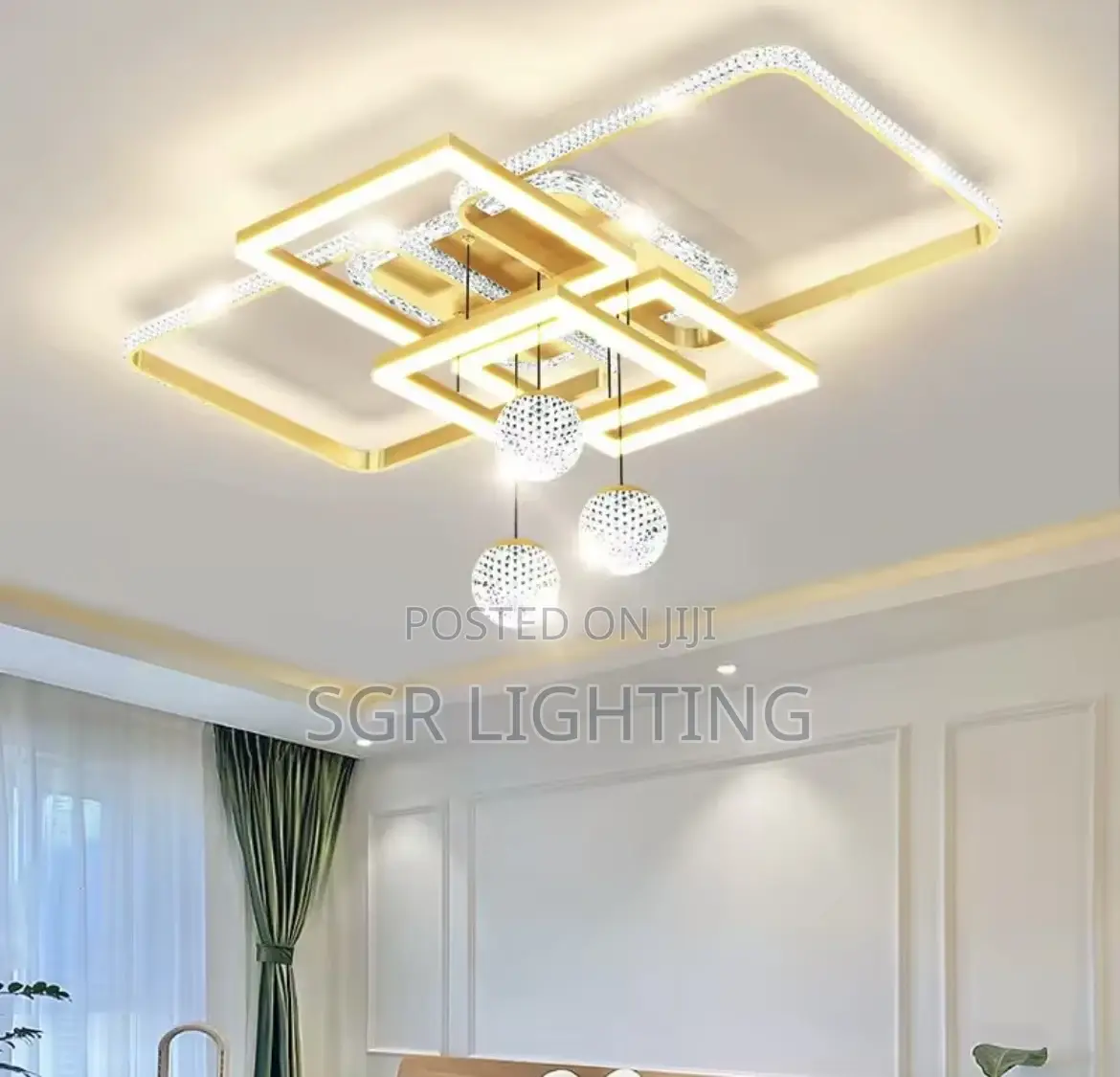 Restaurant Circle Metal Acrylic Led Ceiling Lamp Design