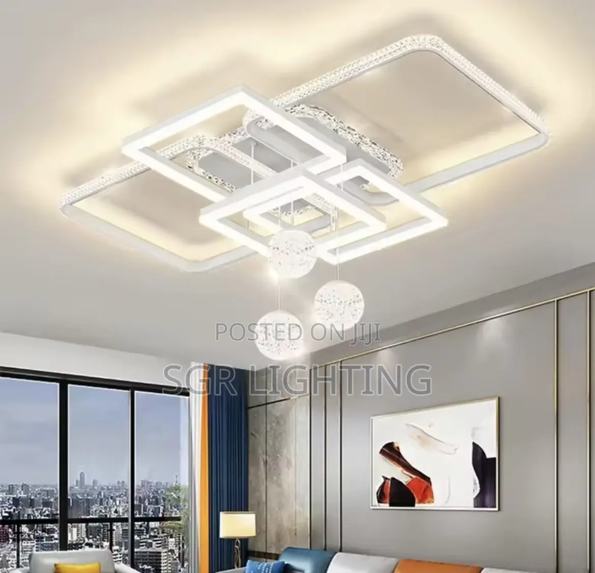 Restaurant Circle Metal Acrylic Led Ceiling Lamp Design
