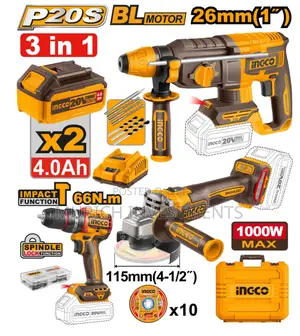 Ingco Cosli241198 3 PCS Cordless Combo Kit