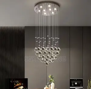 Dining Room Chandeliers and Stone Glass Led Pendant Lights