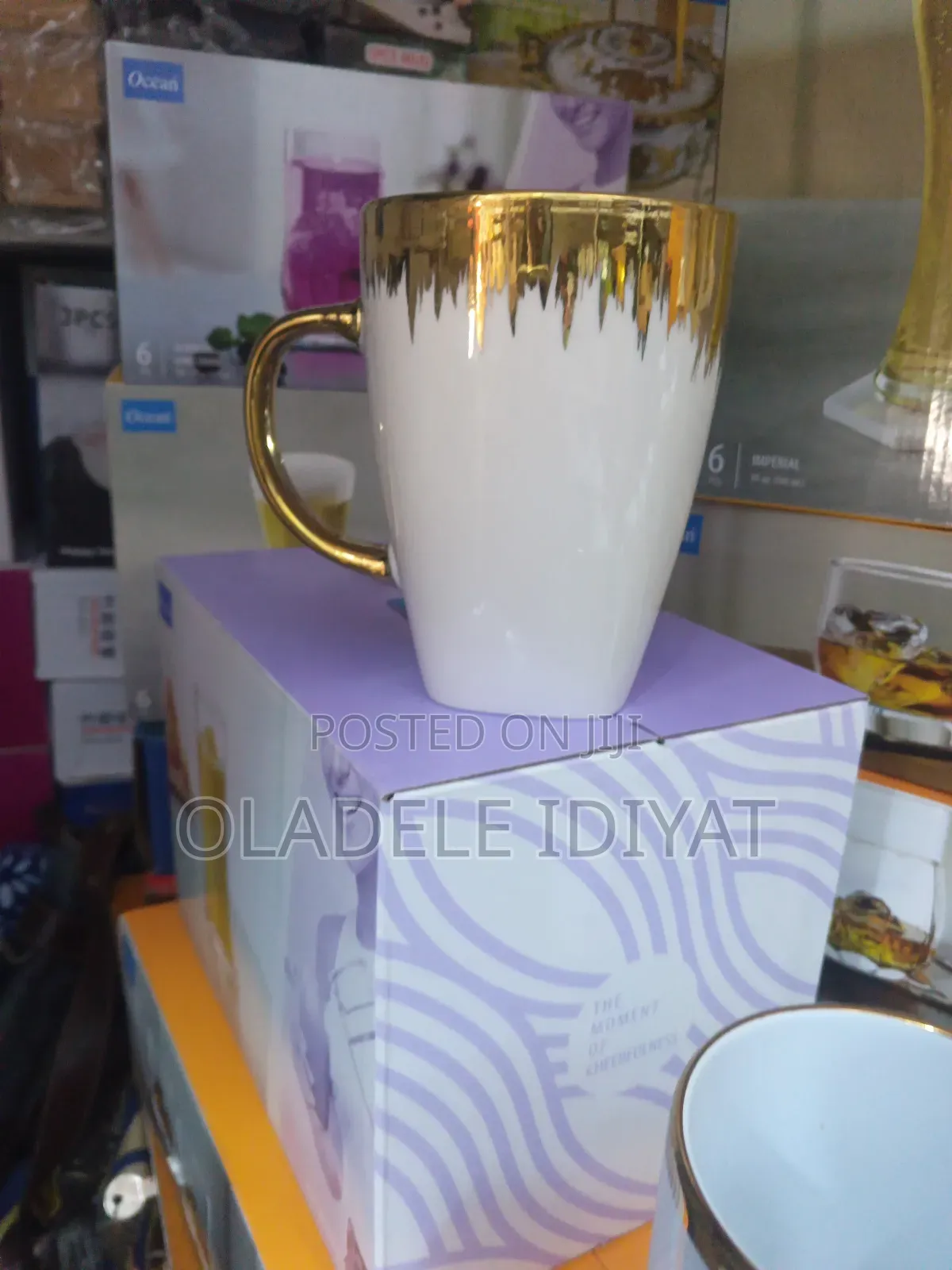 Gold Ceramic Mug Cup