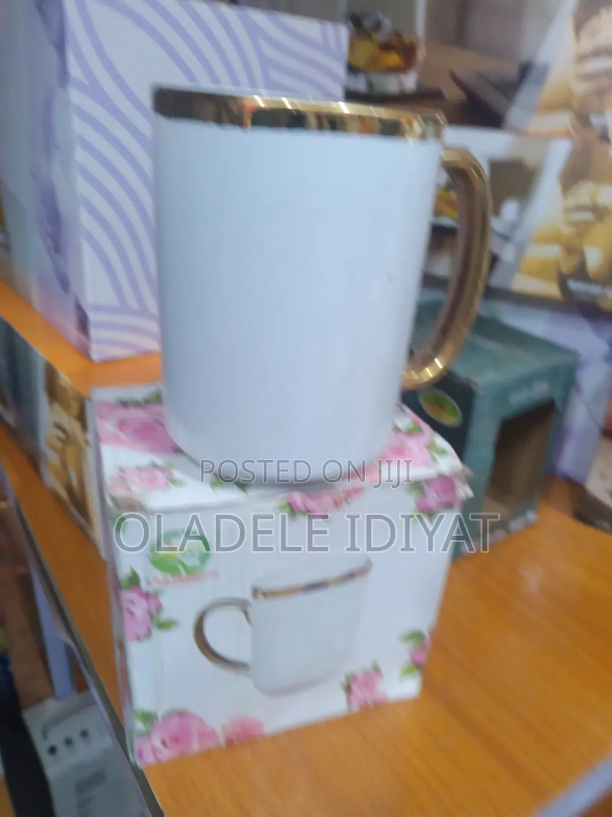 Gold Ceramic Mug Cup