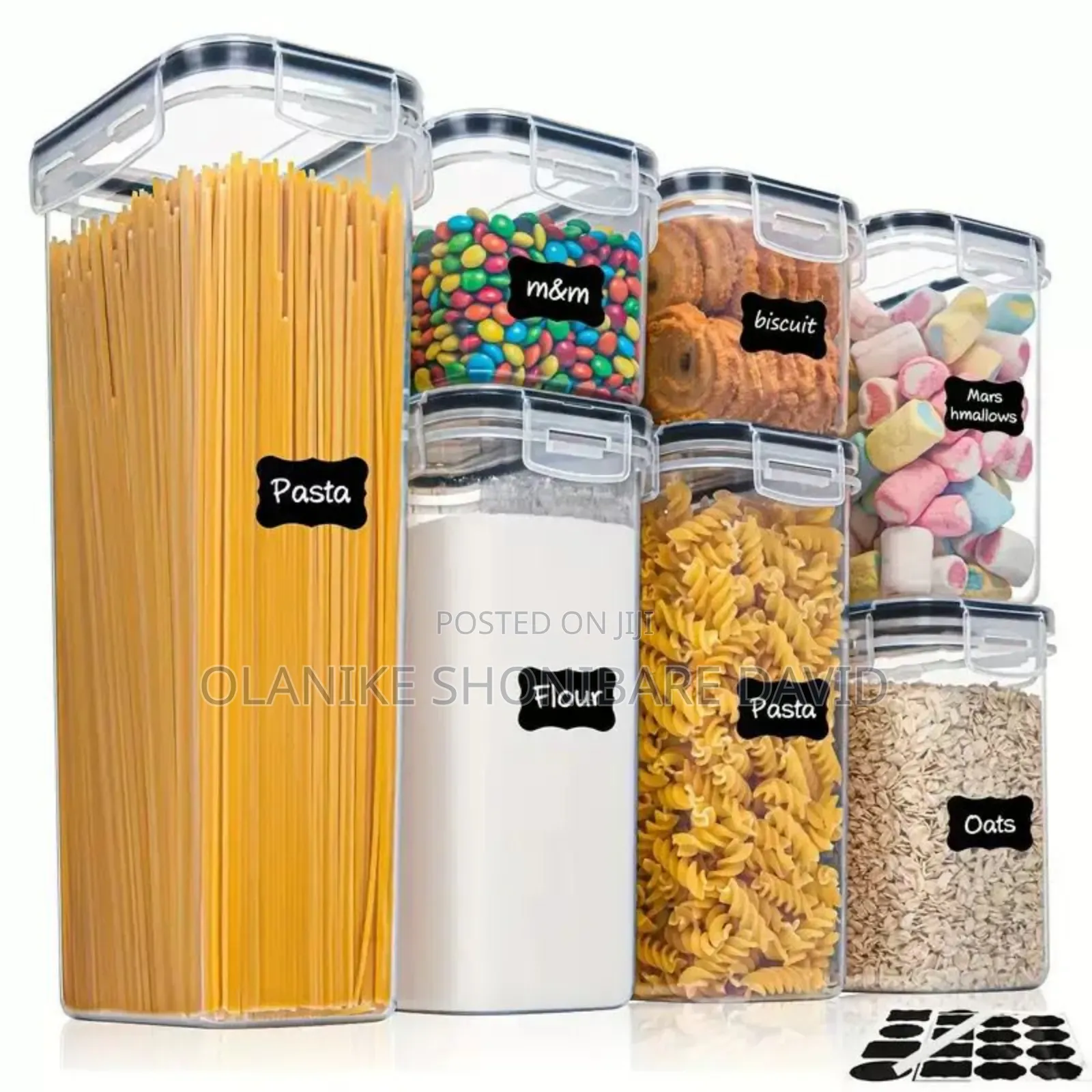 Air Tight Storage Containers With Labels