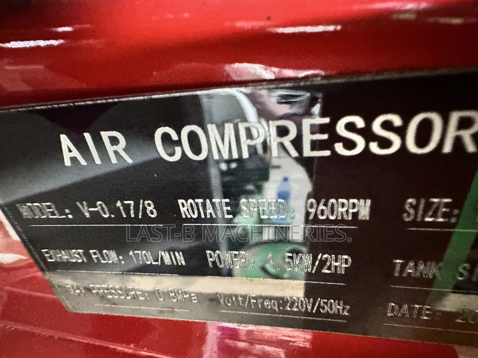 100l, 2hp Single Phase Air Compressor