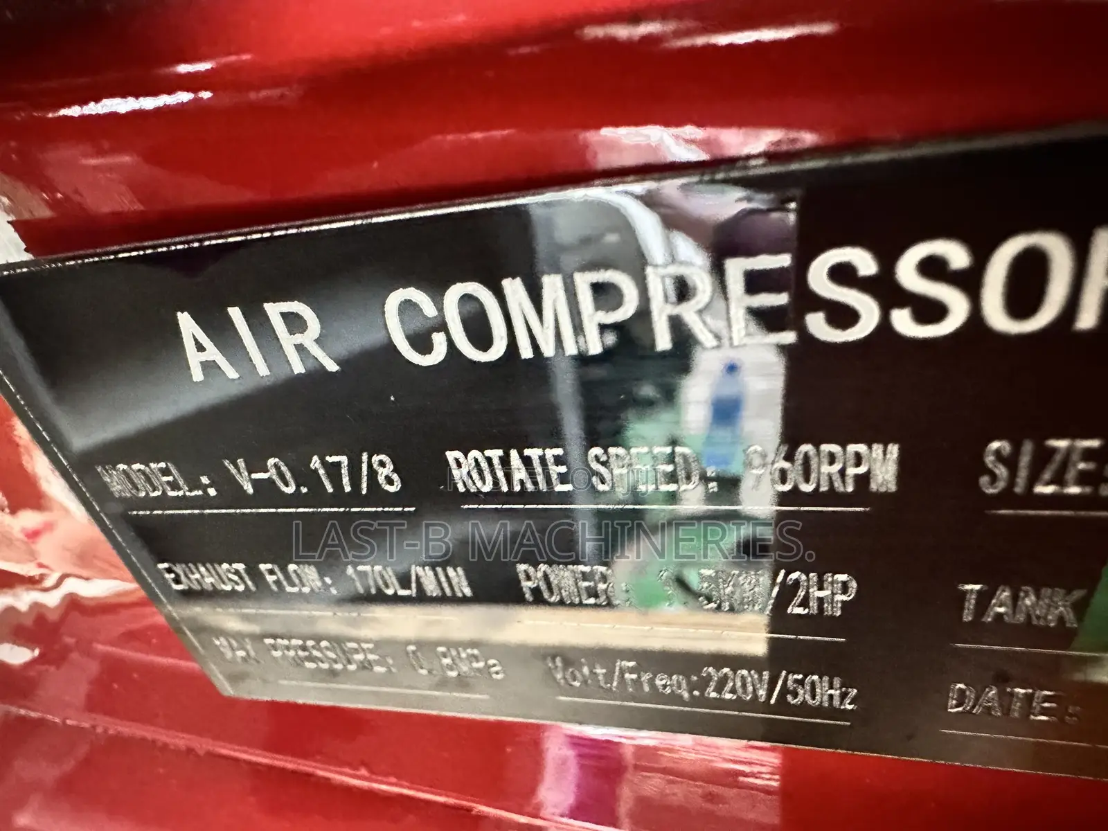 100l, 2hp Single Phase Air Compressor