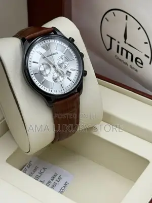 Emporio Armani Quality Leather Men's Wristwatches
