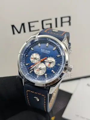 Megir Leather Strap Quality Men's Wristwatches