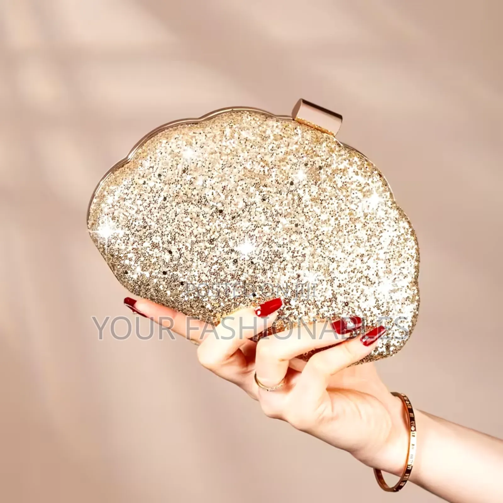 Gold Shell Party Clutch