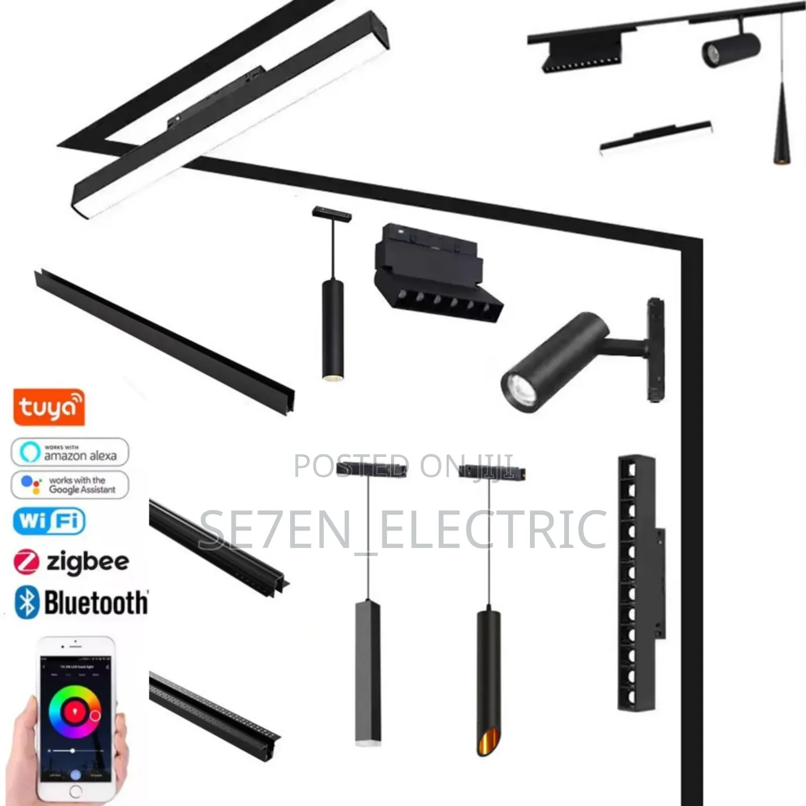 Smart Dimmable,Magnetic Track 3colors Changing Tuya Mobile App Control