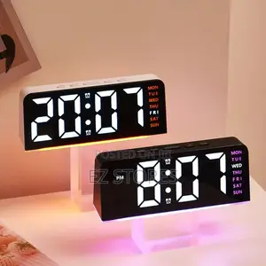 Led Alarm Clock With Ambient Light, Date Display, Usb Powered