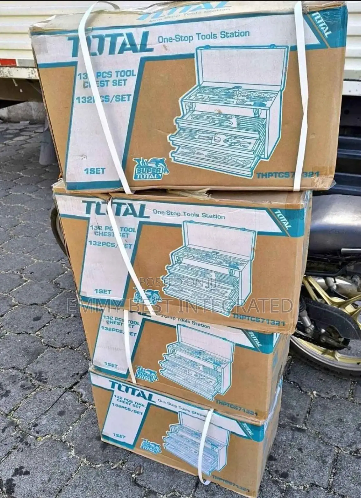 Total 97-piece Industrial Tool Chest Set.